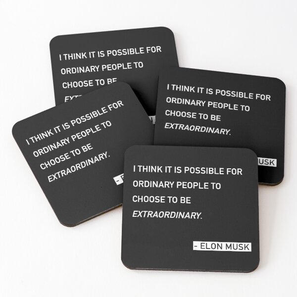 Item preview, Elon Musk Ordinary People Quote designed and sold by JamiePullThatUp.