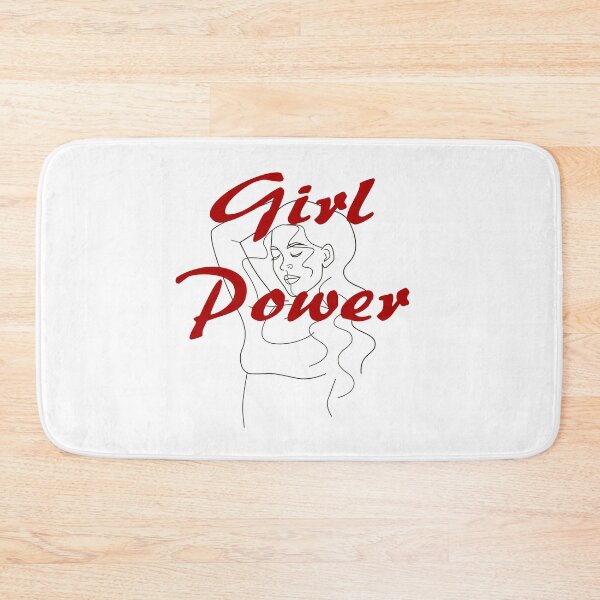 Item preview, Girl Power Slogan with a Line Art Drawing of a Woman designed and sold by Nina Baydur.