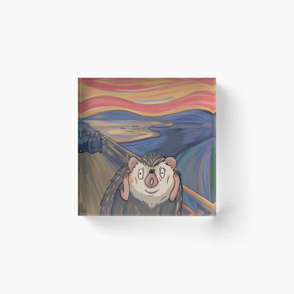 Item preview, The Scream Hedgehog Edvard Munch designed and sold by Pameloo.