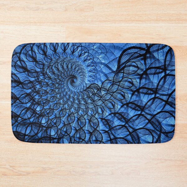Item preview, Nautilus digitized, lace fabric, blue lace designed and sold by SEEMUELLER.