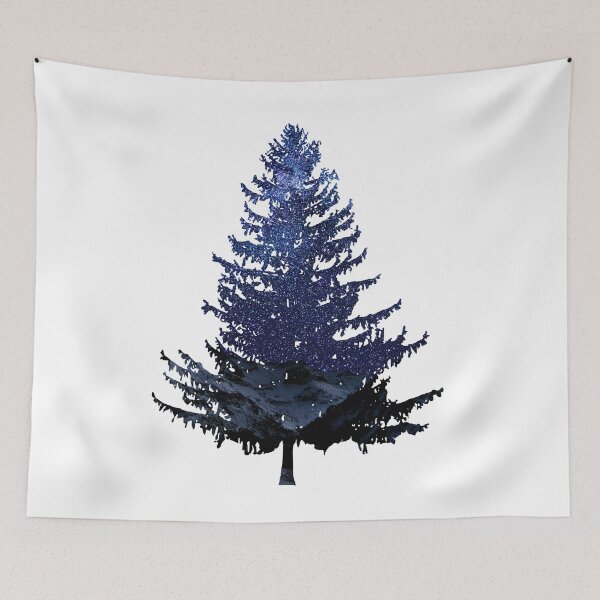 Item preview, Pine tree (starry night backdrop) designed and sold by erikvanrent.