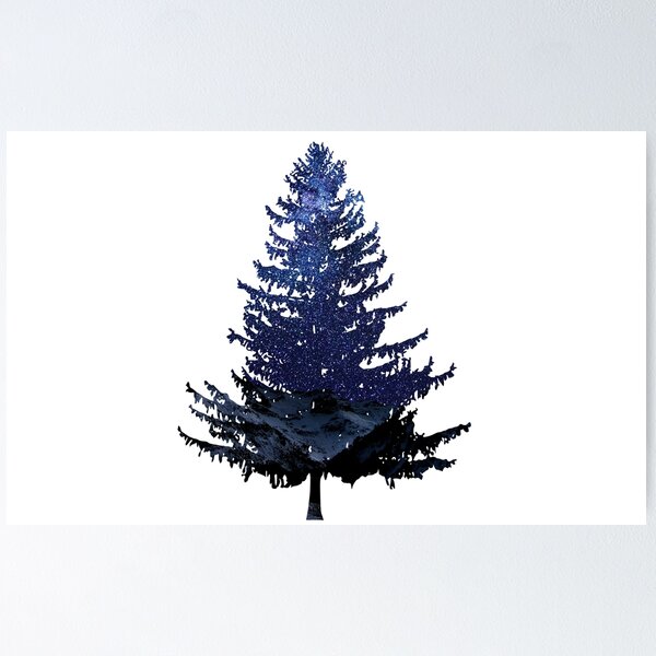 Item preview, Pine tree (starry night backdrop) designed and sold by erikvanrent.