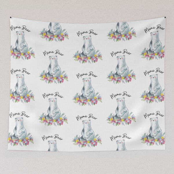 Item preview, Mothers Day Floral Mama Bear designed and sold by EscapismDesigns.
