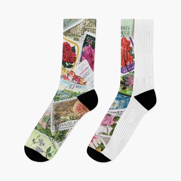 Item preview, Retro postage stamps with flowers designed and sold by Salomėja Misė.