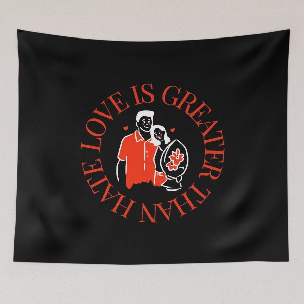 Item preview, LOVE IS GREATER THAN HATE Design designed and sold by LevelUpMerch.