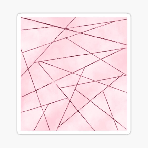 Rose Gold Abstract Design Sticker
