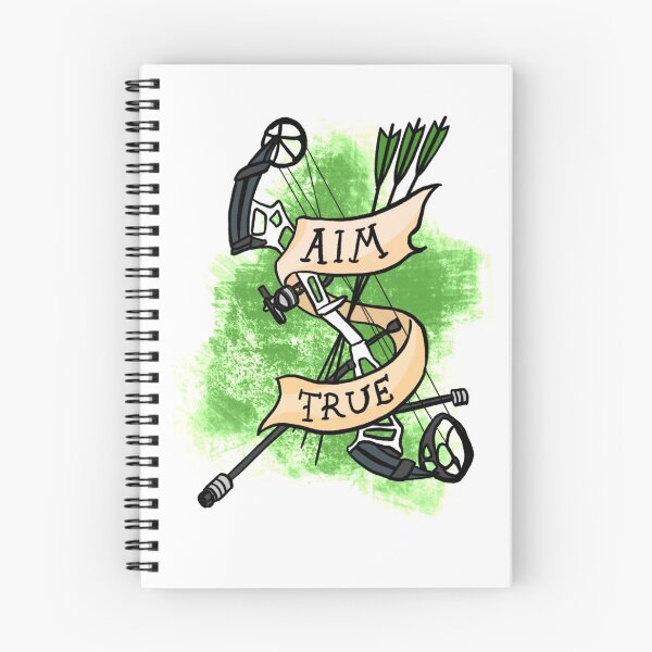 Item preview, Aim True Archery Compound Bow Traditional Tattoo Flash designed and sold by LazyBlackCatArt.