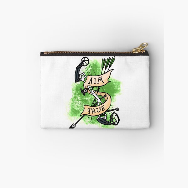Item preview, Aim True Archery Compound Bow Traditional Tattoo Flash designed and sold by LazyBlackCatArt.