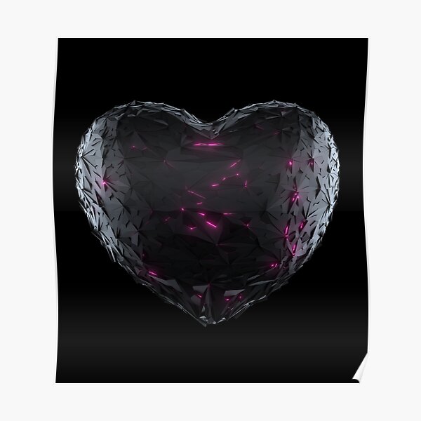 Poster Dunkles Herz Redbubble