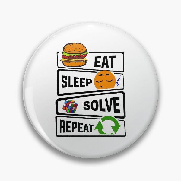 Item preview, Eat Sleep Solve Repeat Funny illustration Solve Gift  designed and sold by KO-Design.