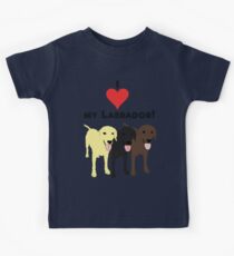 Camiseta para niños Amo mi Labrador.