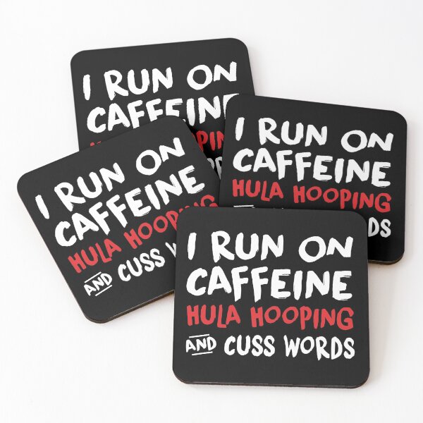 Item preview, I Run on Caffeine Hula Hooping and Cuss Words designed and sold by TendyTees.