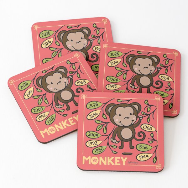 Item preview, Year of the Monkey Chinese New Year Zodiac Animal 2028 designed and sold by flowtojoy.
