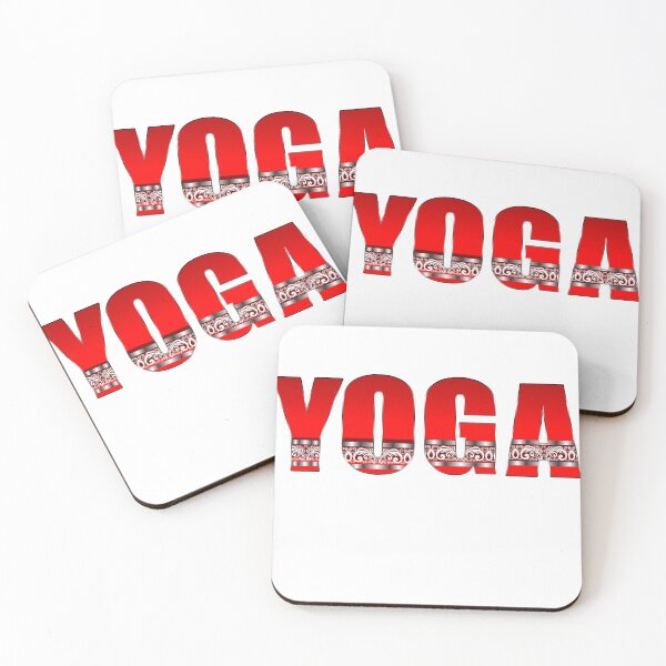 Item preview, Beautiful Artistic Red Yoga Text  designed and sold by deepakrode7.