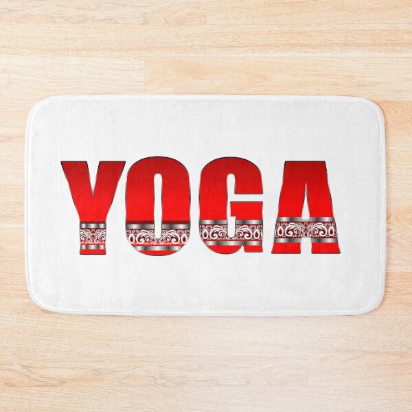 Item preview, Beautiful Artistic Red Yoga Text  designed and sold by deepakrode7.