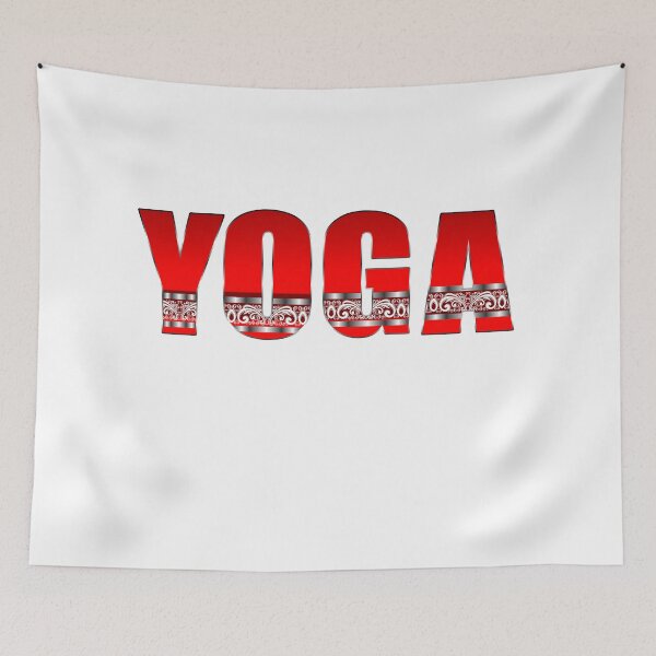 Item preview, Beautiful Artistic Red Yoga Text  designed and sold by deepakrode7.