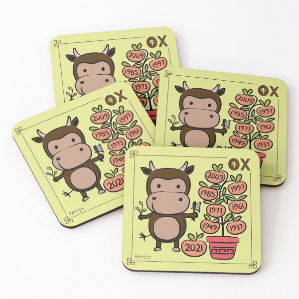 Item preview, Year of the Ox 2021 Chinese New Year Zodiac Animal  designed and sold by flowtojoy.