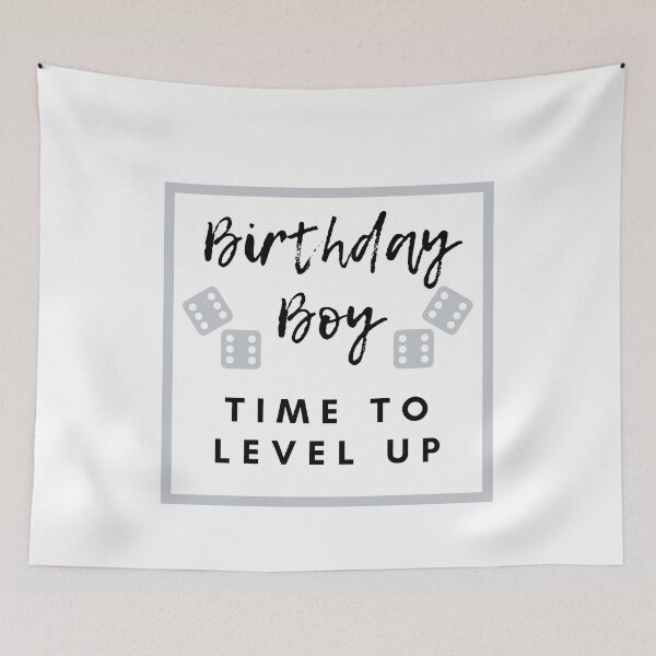 Item preview, Birthday Boy Time to Level up Silver designed and sold by kyds.