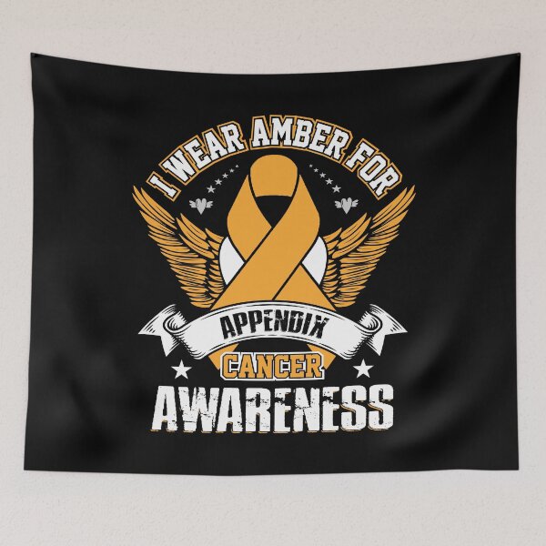 Item preview, I Wear Amber For Appendix Cancer Awareness designed and sold by PrintPress.