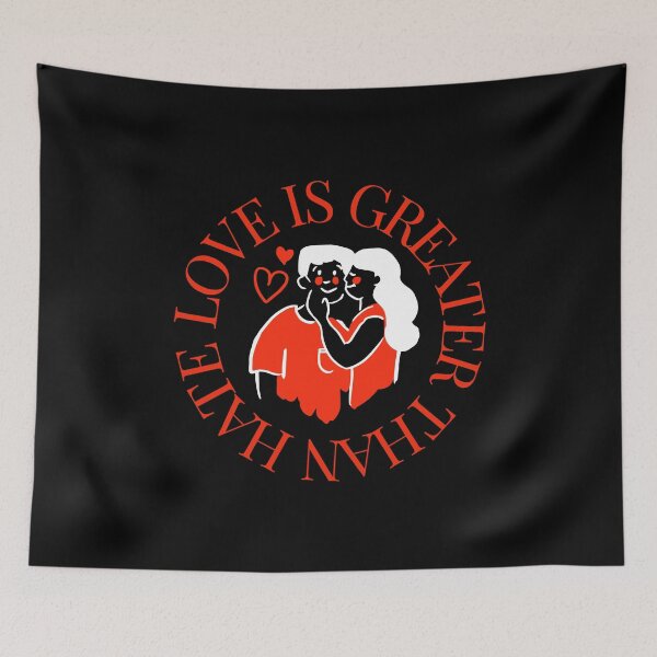 Item preview, LOVE IS GREATER THAN HATE Design designed and sold by LevelUpMerch.