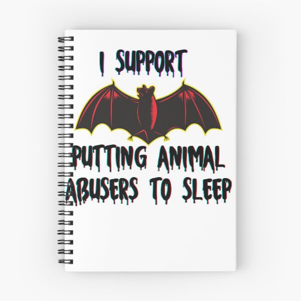 Item preview, I support putting animal abusers to sleep a bat halloween designed and sold by VeganAnimal.