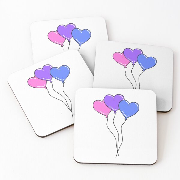 Item preview, Pastel Bisexual Pride Hearts Balloons designed and sold by meicha.
