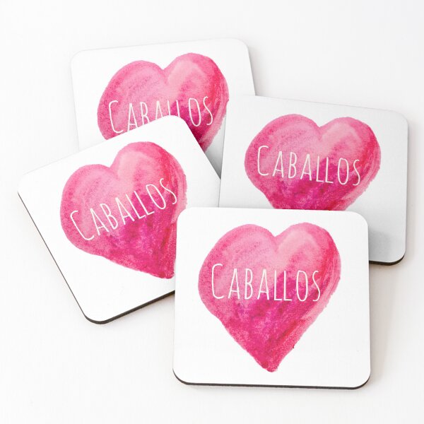 Item preview, pink watercolor caballos designed and sold by Yviemakes.