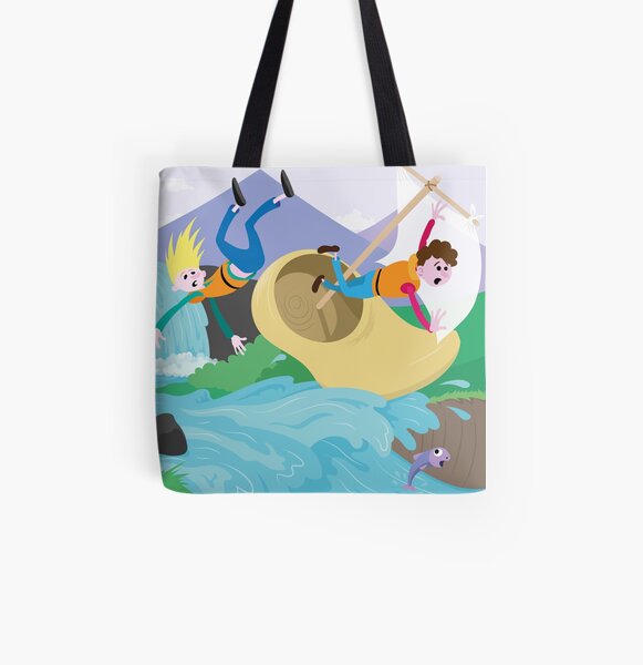 Sailing Down the River All Over Print Tote Bag