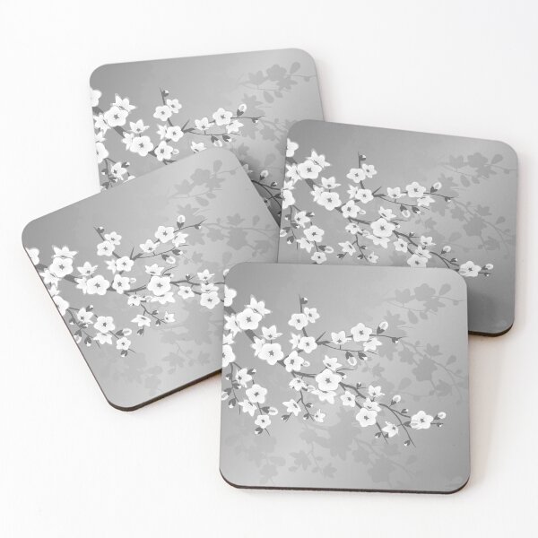 Item preview,  Floral Cherry Blossom Elegant Gray  designed and sold by Nina Baydur.