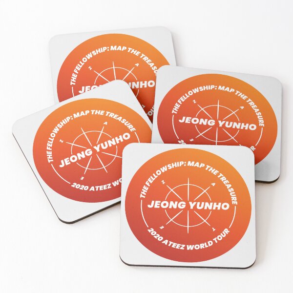 Item preview, ATEEZ "Map the treasure", ATEEZ Yunho, ATEEZ album, world tour, round design designed and sold by TheHoodSheep.