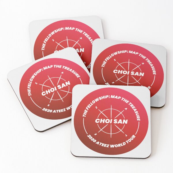 Item preview, ATEEZ "Map the treasure", ATEEZ San, ATEEZ album, world tour, round design designed and sold by TheHoodSheep.