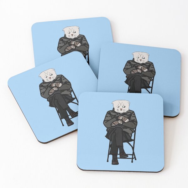 Item preview, Im Not a Cat on Folding Chair in Bernie Sanders Mittens Memes designed and sold by ellenhenry.