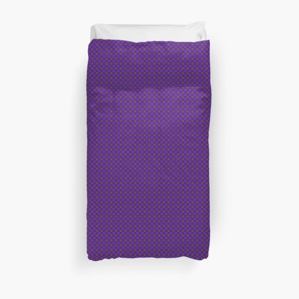 Purple Geometric Flowers Duvet Cover