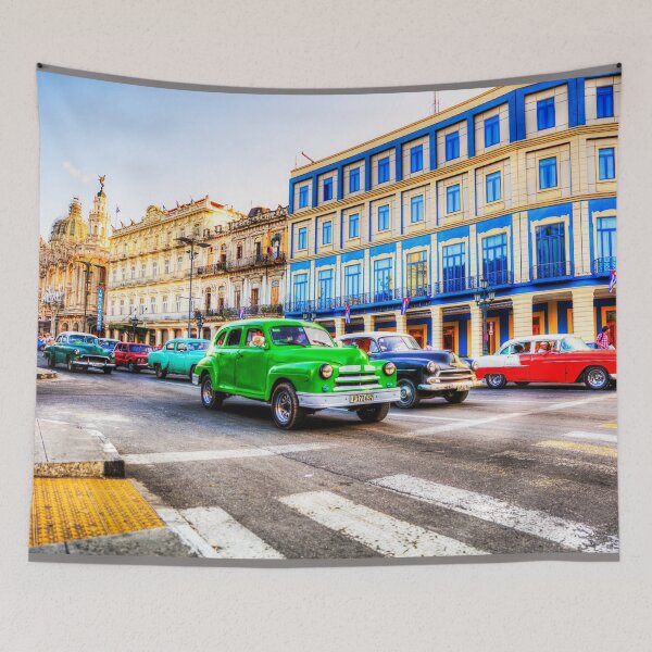Item preview, Havana Taxis At The Junction In Cuba designed and sold by Paul Thompson Photography.