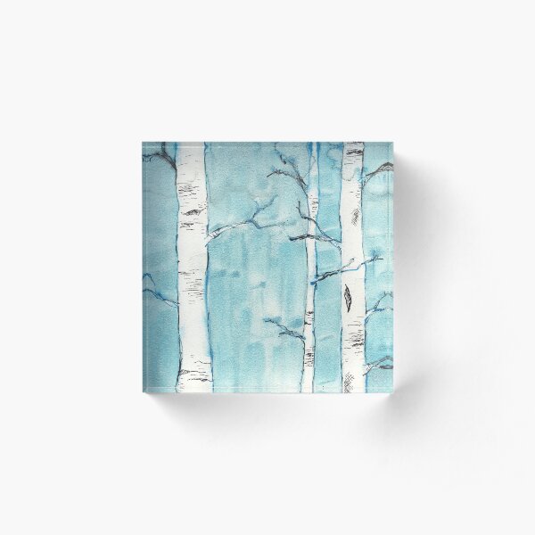 Black & Blue Forest II Acrylic Block