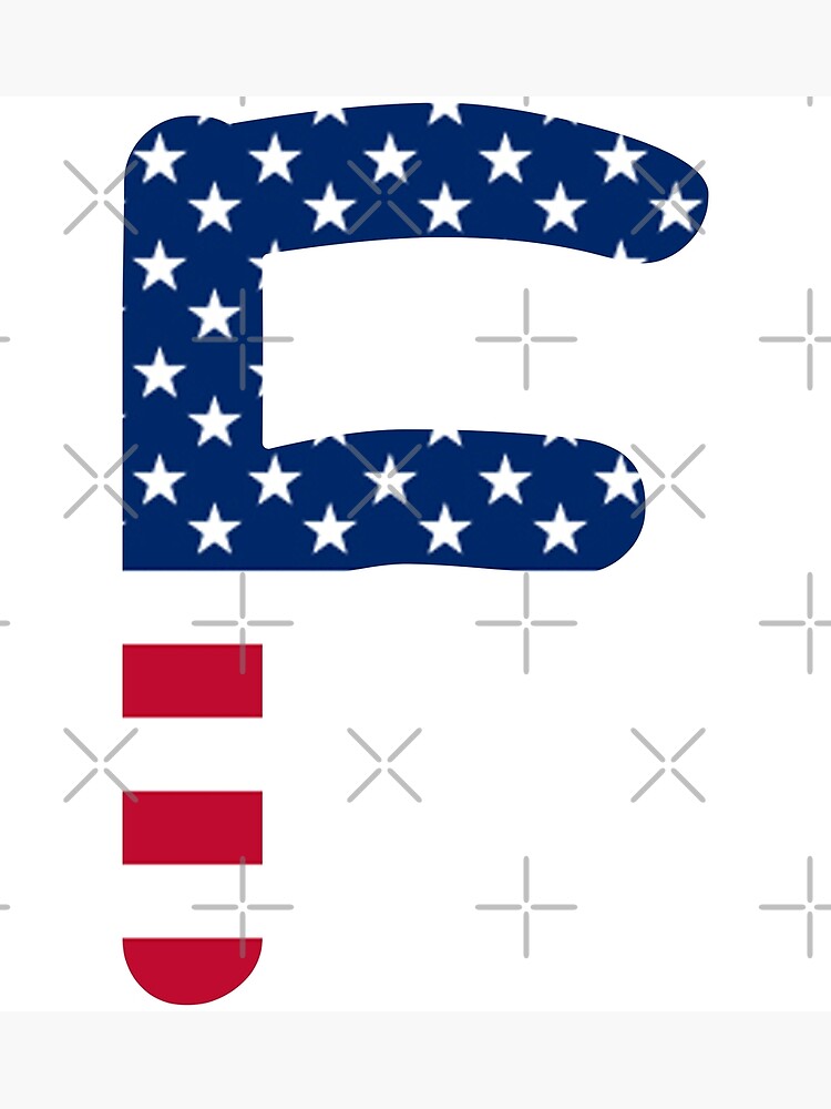 USA national flat flag style font. Alphabet letters and numbers