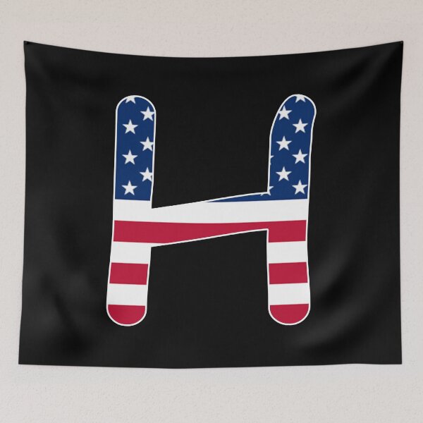 Item preview, Letter H Capital Alphabet American Flag H Gift designed and sold by Shariss.