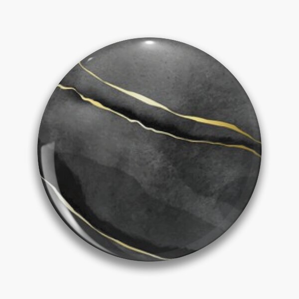 Item preview, Black Watercolor Stone With Golden Veins designed and sold by Ristinga.