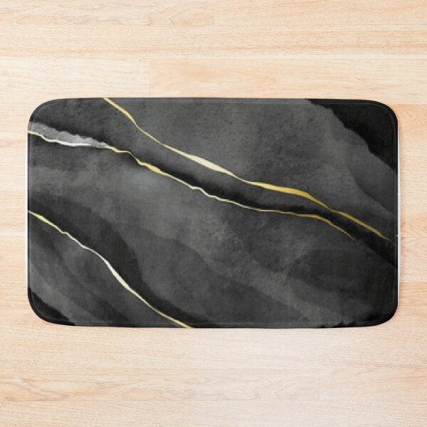 Item preview, Black Watercolor Stone With Golden Veins designed and sold by Ristinga.