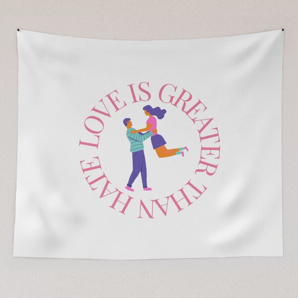 Item preview, LOVE IS GREATER THAN HATE Design designed and sold by LevelUpMerch.