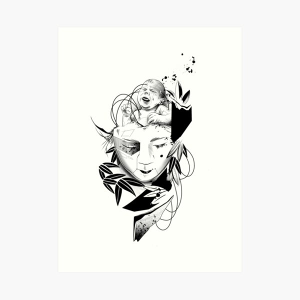 Android Geisha III Art Print