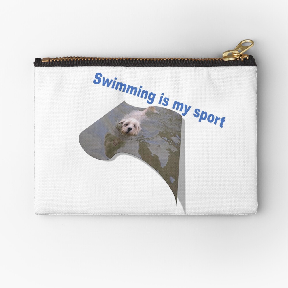 Swimming is my sport Dog Zipper Pouch