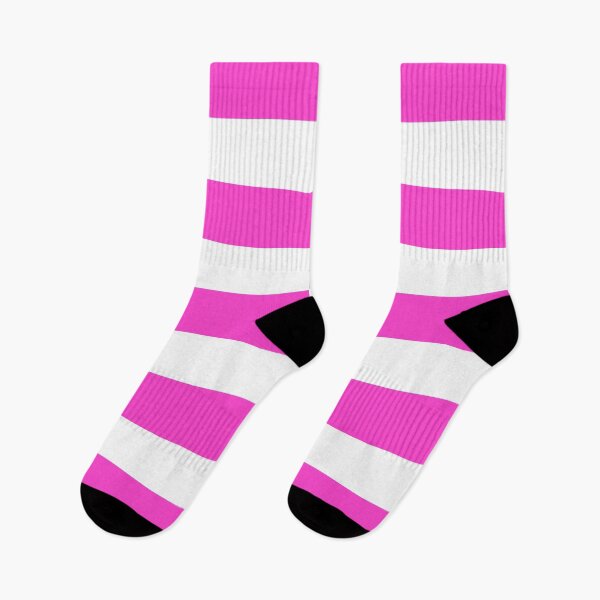Item preview, Medium HOT PINK and WHITE Horizontal STRIPES designed and sold by RachelMacht.