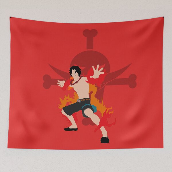 Item preview, Ace red one piece manga minimalist design art designed and sold by LeCoffre.
