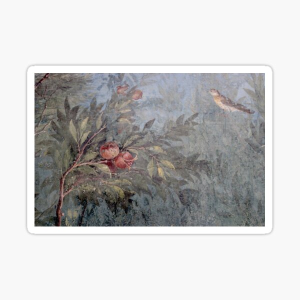 Item preview, Garden of Livia - Prima Porta - pomegranate and bird designed and sold by The-Roman-Lady.