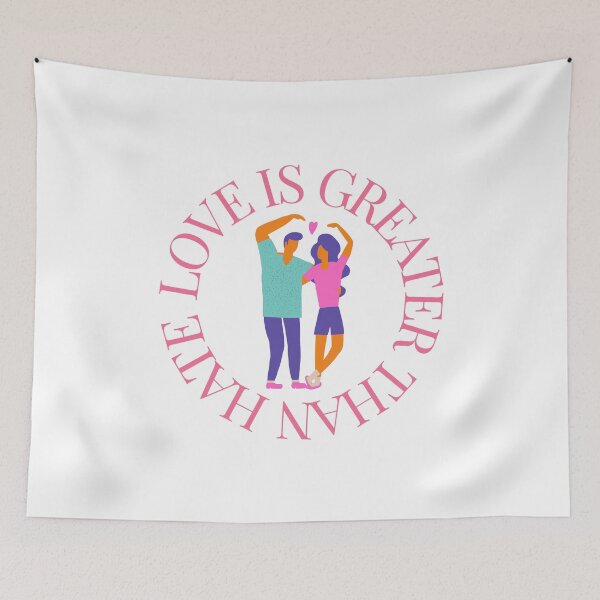 Item preview, LOVE IS GREATER THAN HATE Design designed and sold by LevelUpMerch.