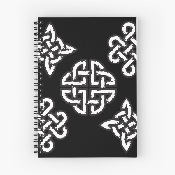 Artikelvorschau, Celtic Ethnic Knotwork Pattern Weiß und Schwarz entworfen und verkauft von Miatopia.