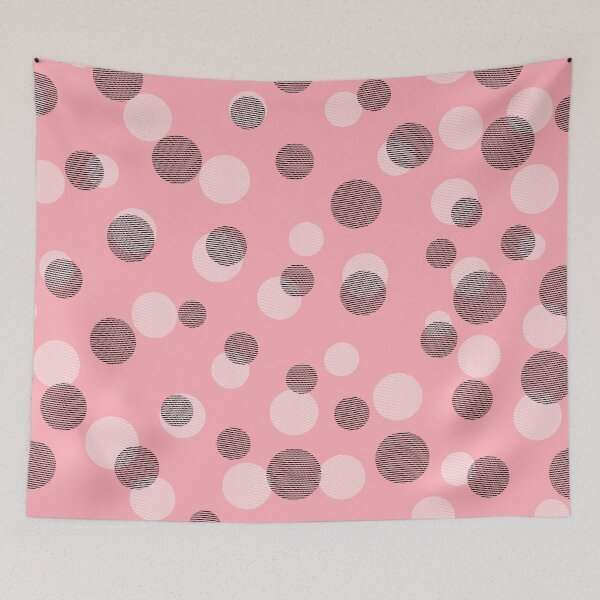 Item preview, Polka Dots Circle Pattern in Pink White and Black Design 589 designed and sold by Artnigel.