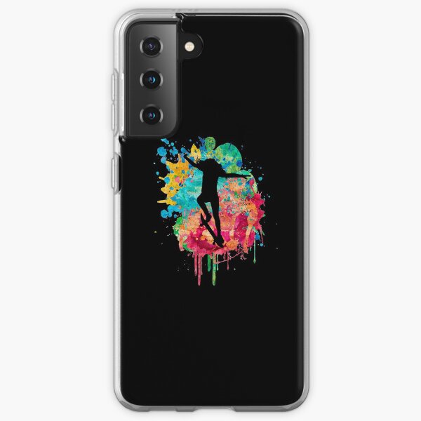 Skater girl while skateboarding PopArt Samsung Galaxy Soft Case