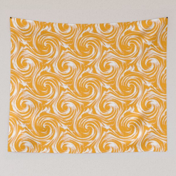 Item preview, Bright pattern with orange swirls designed and sold by DinaVK.
